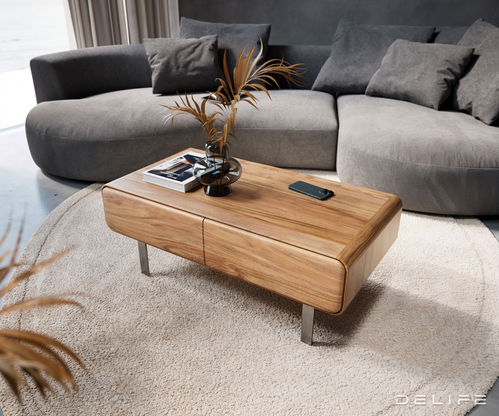 Klub stolić Anaya 100x50cm, Materijal: Bagrem