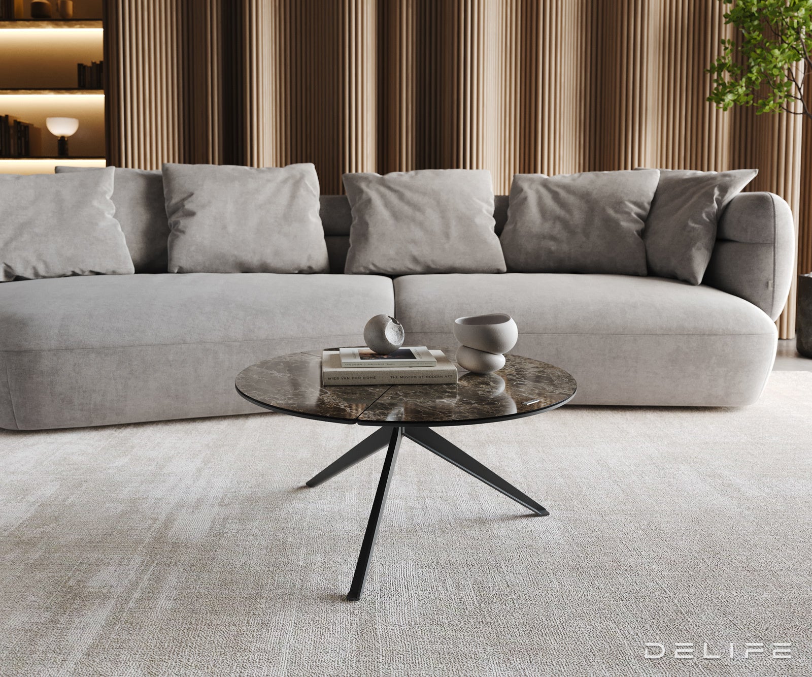 Klubska mizica Delron 70x70cm, Material: Keramika