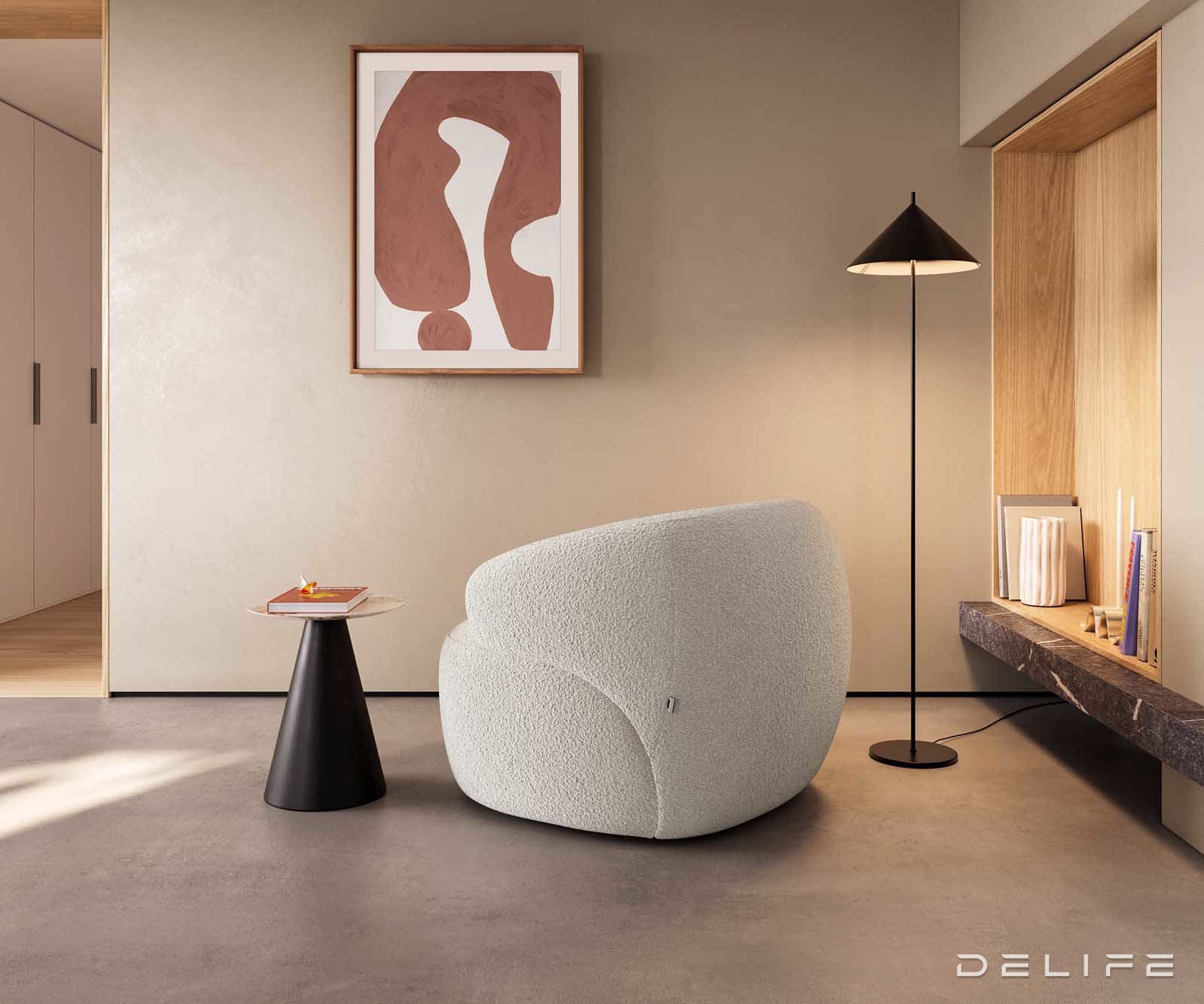 Fotelja Nova 88x88cm, Materijal: Boucle