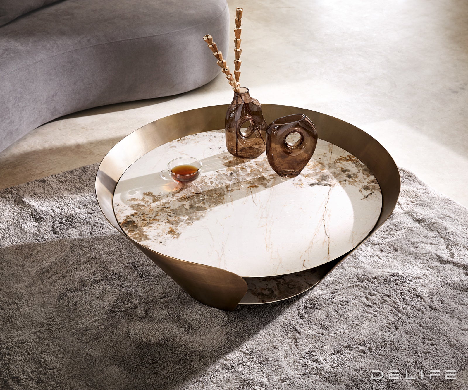 Klubska mizica Skafi 100x40cm, Material: Ceramics Minas Melange