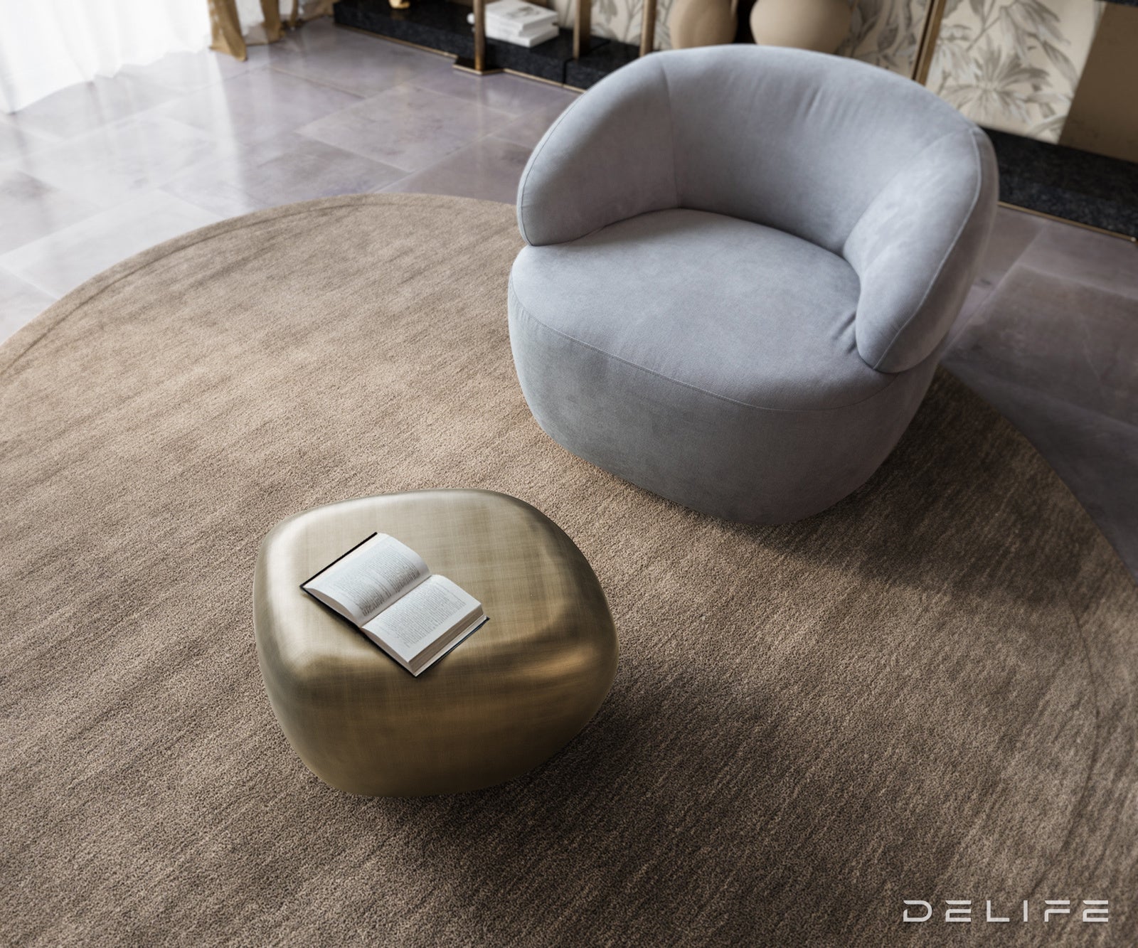 Klub stolić Caramia 56x43cm, Materijal: Kompozit