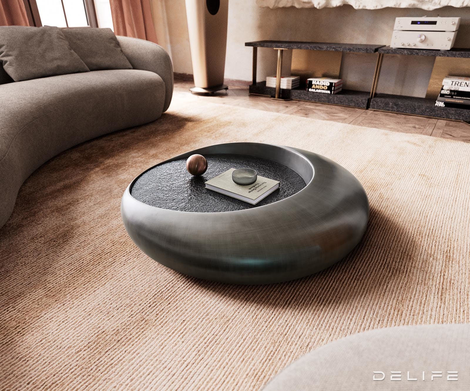 Klub stolić Blaise 100x100cm, Materijal: Reljefno staklo