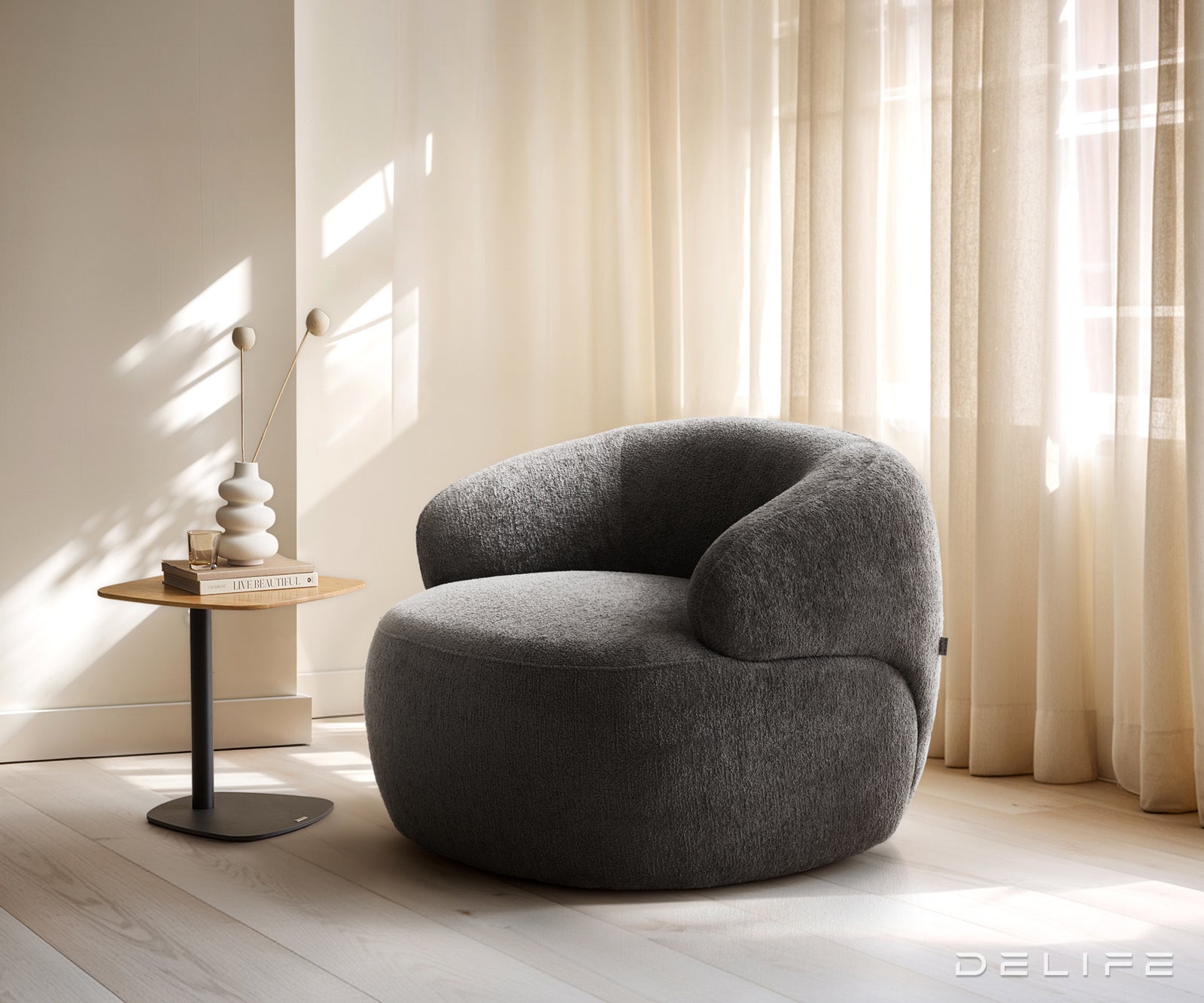 Fotelja Nova 88x88cm, Materijal: Boucle