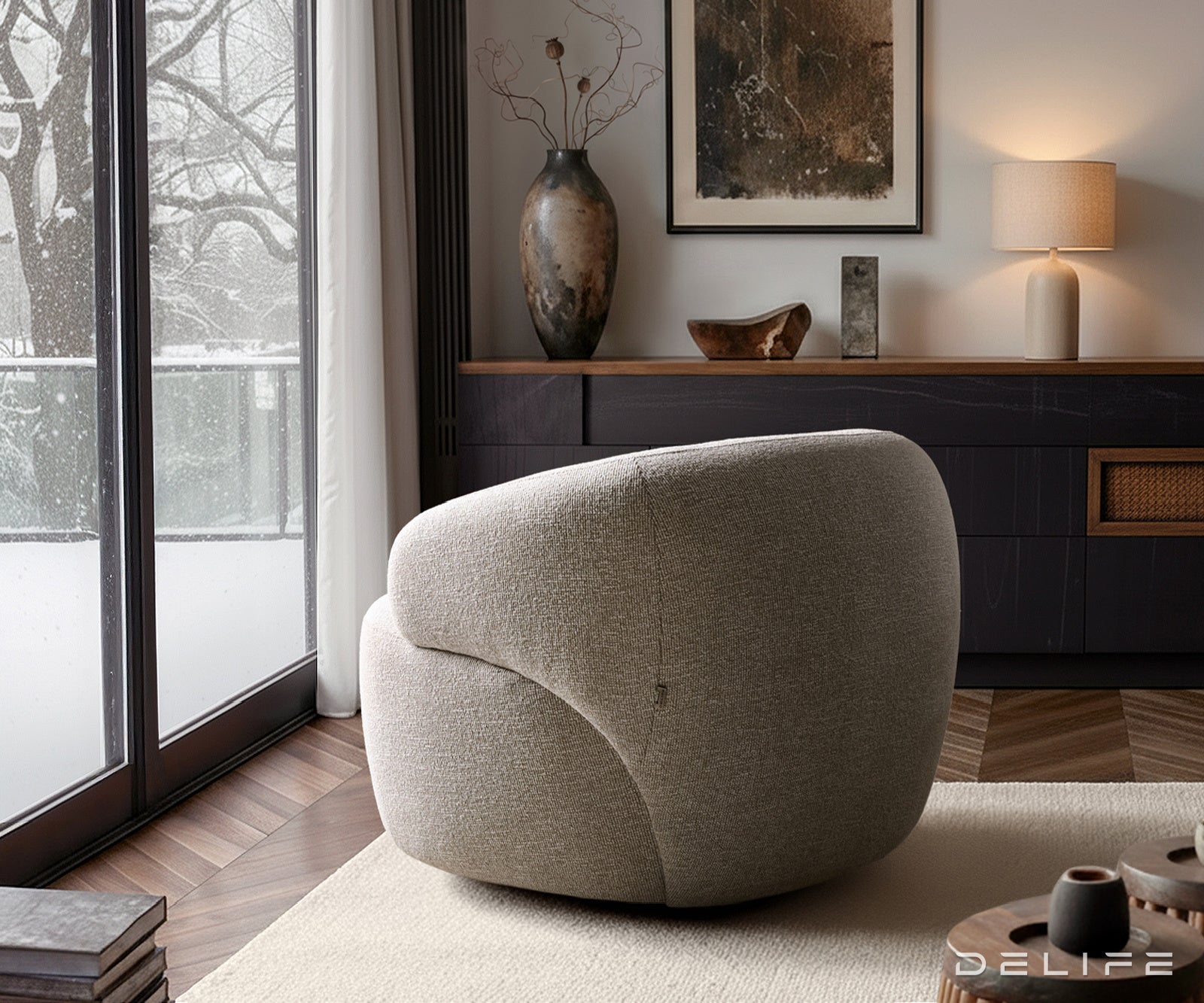 Fotelja Nova 88x88cm, Materijal: Strukturirana Tkanina