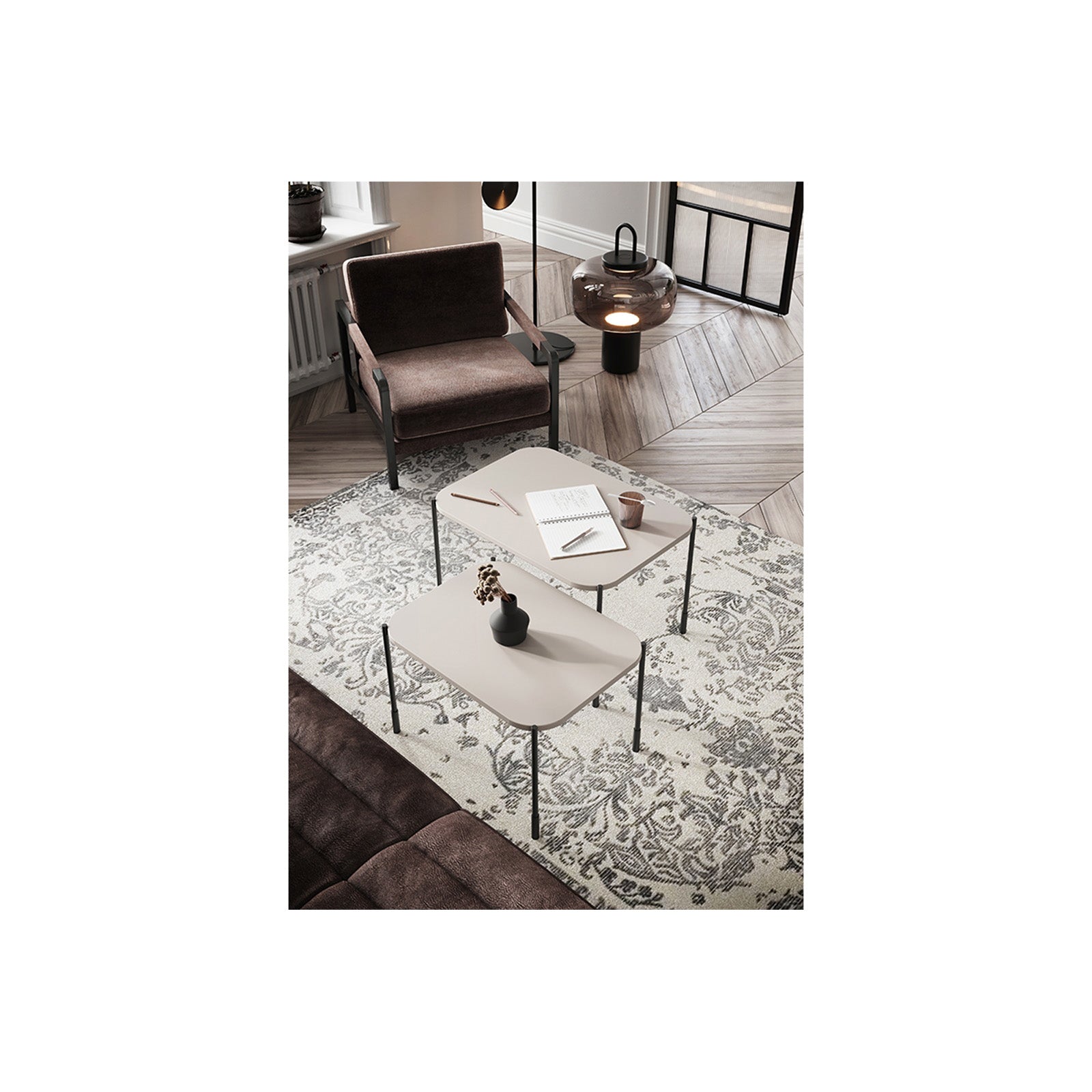 Klubska mizica Sonatia 70 cm, Material: MDF