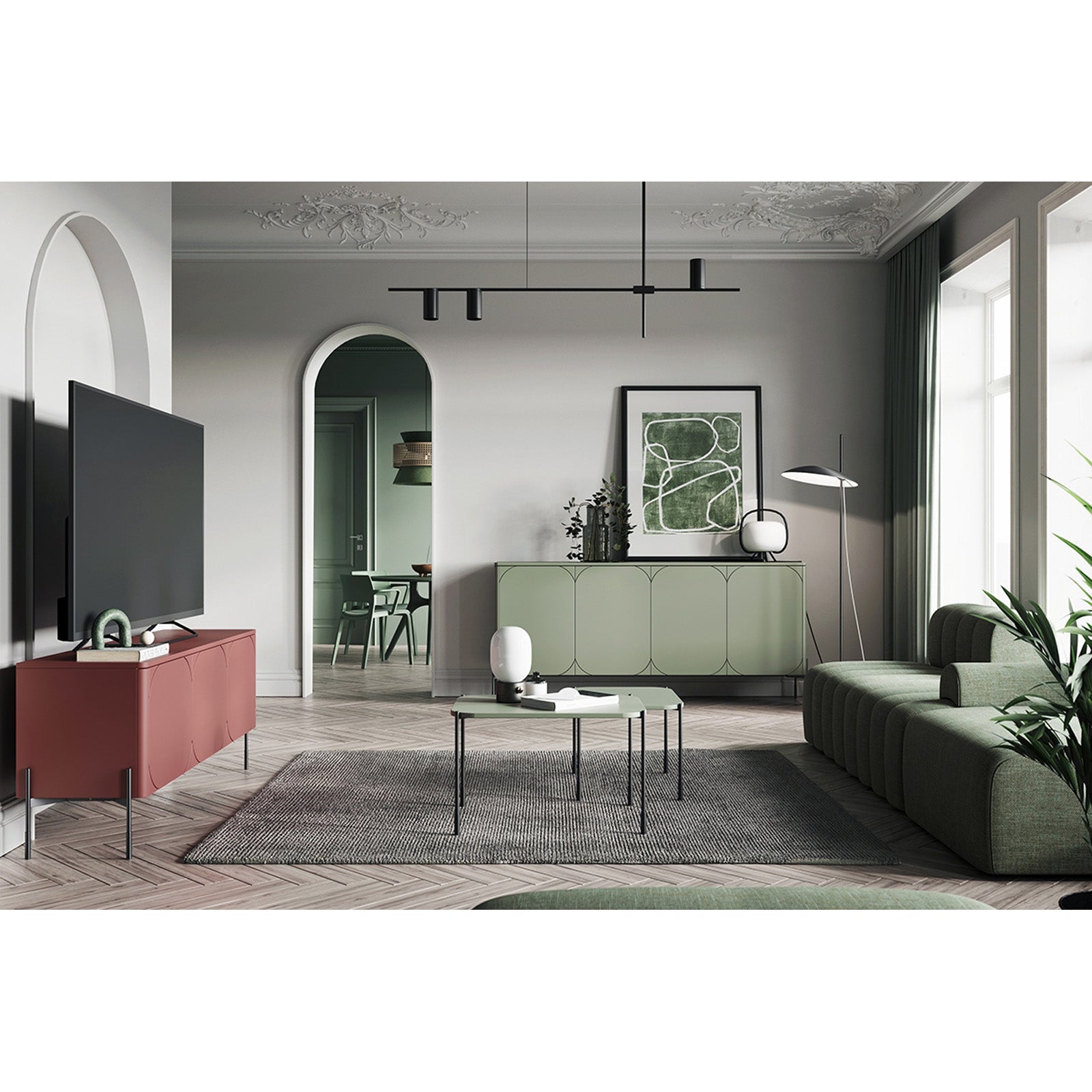 Klubska mizica Sonatia 70 cm, Material: MDF