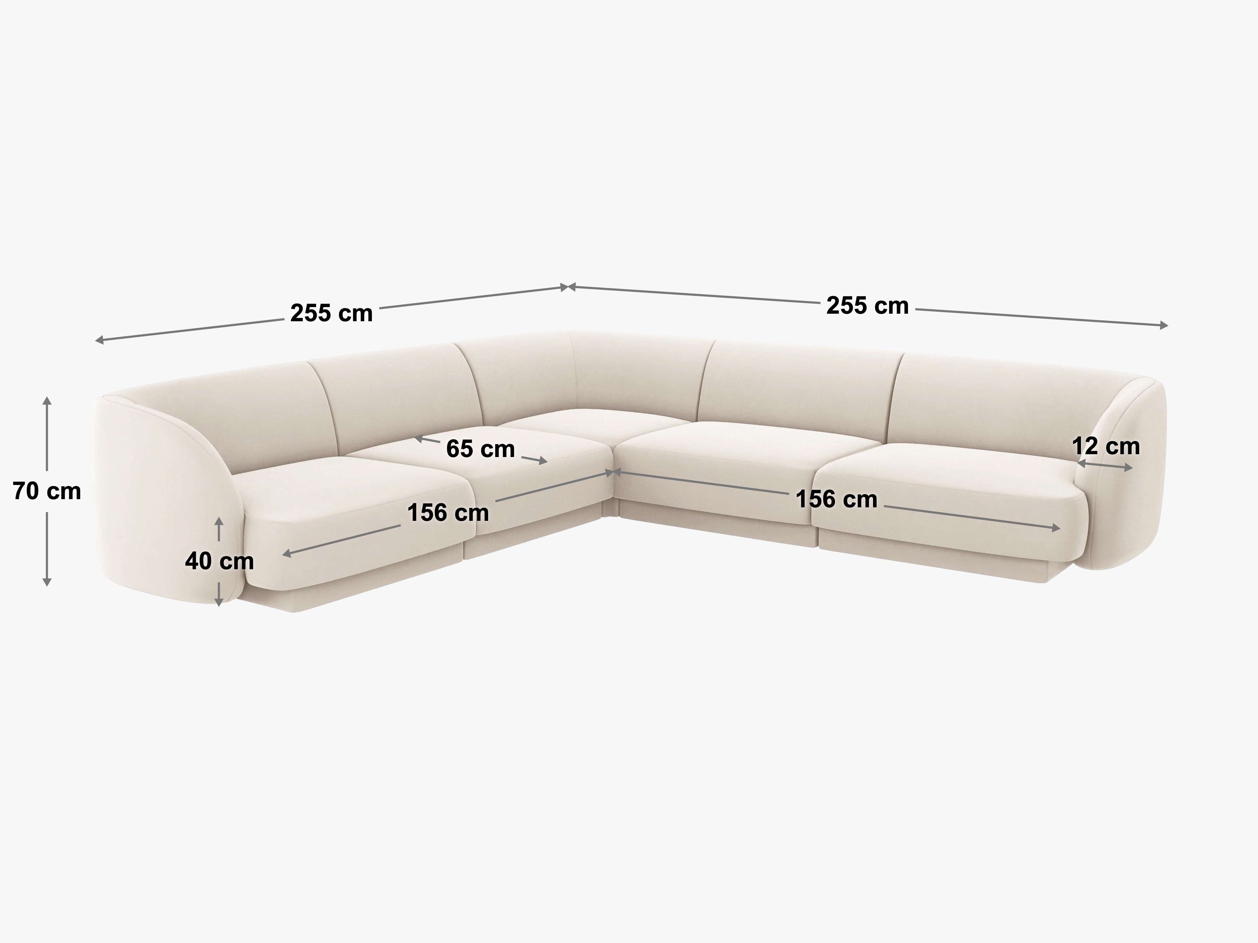 Sofa Miley 255x255cm, Materijal: Boucle