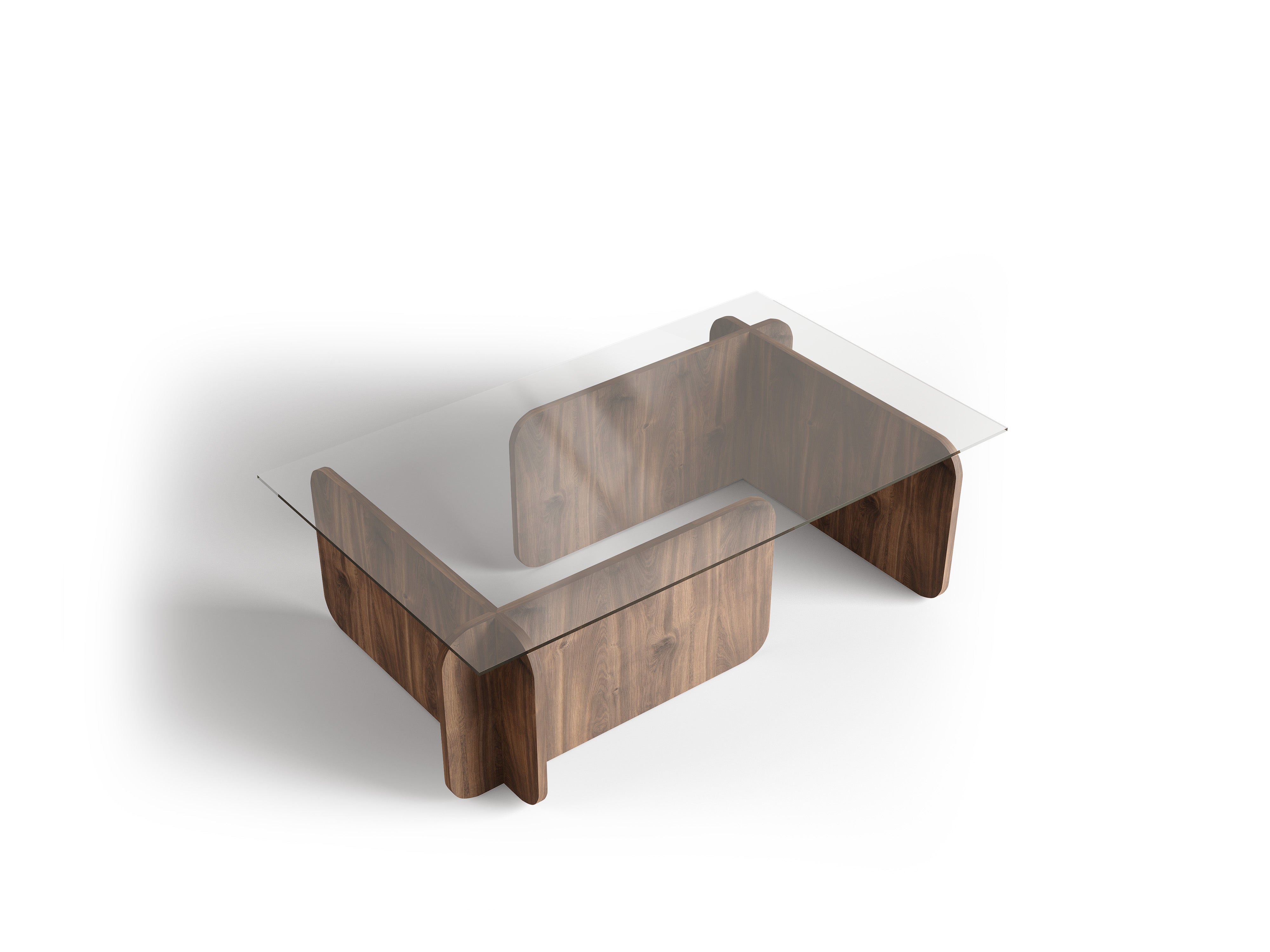 Klubska mizica Wiliam, Material: steklo