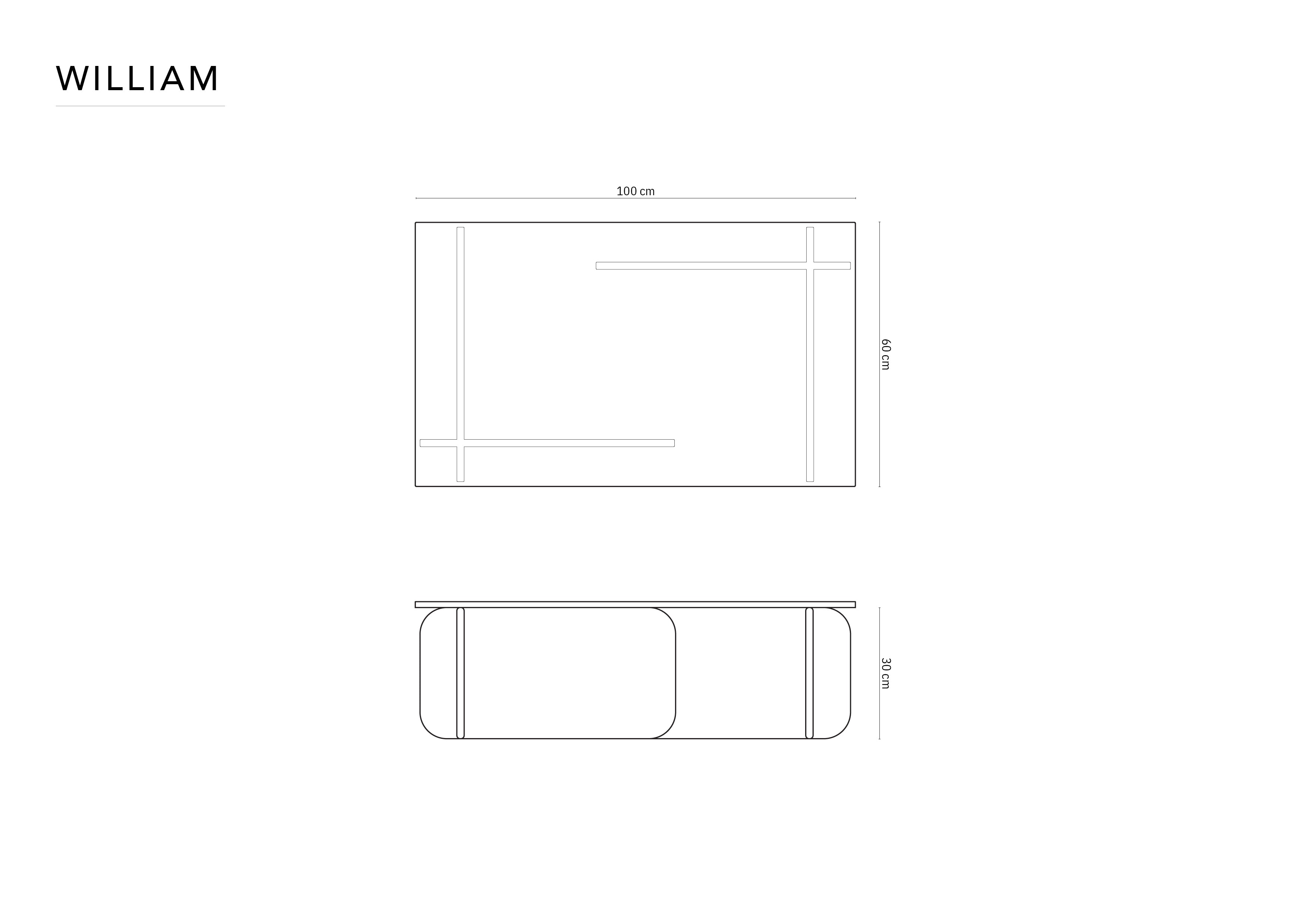 Klubska mizica Wiliam, Material: steklo