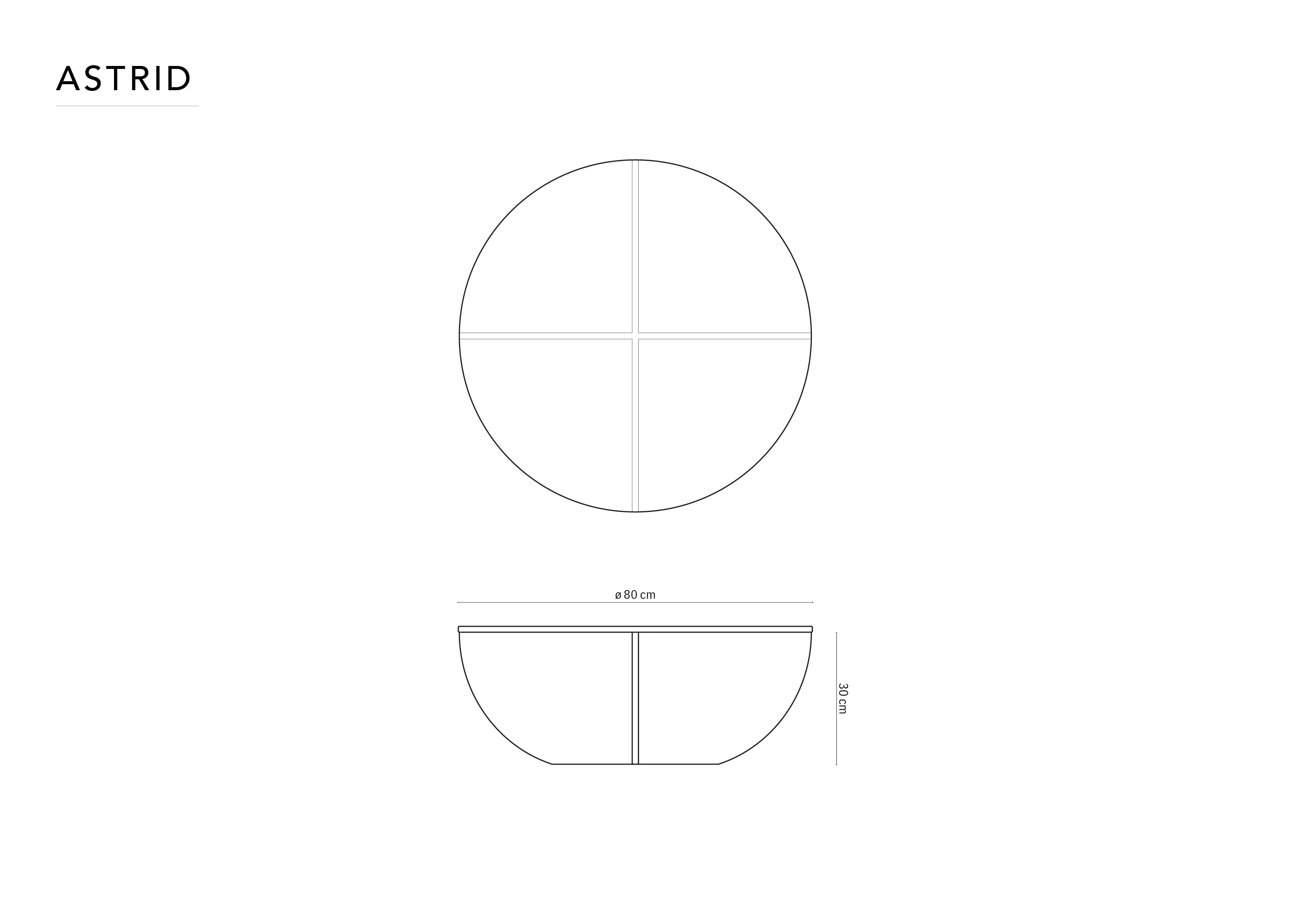Klubska mizica Astrid, Material: steklo 