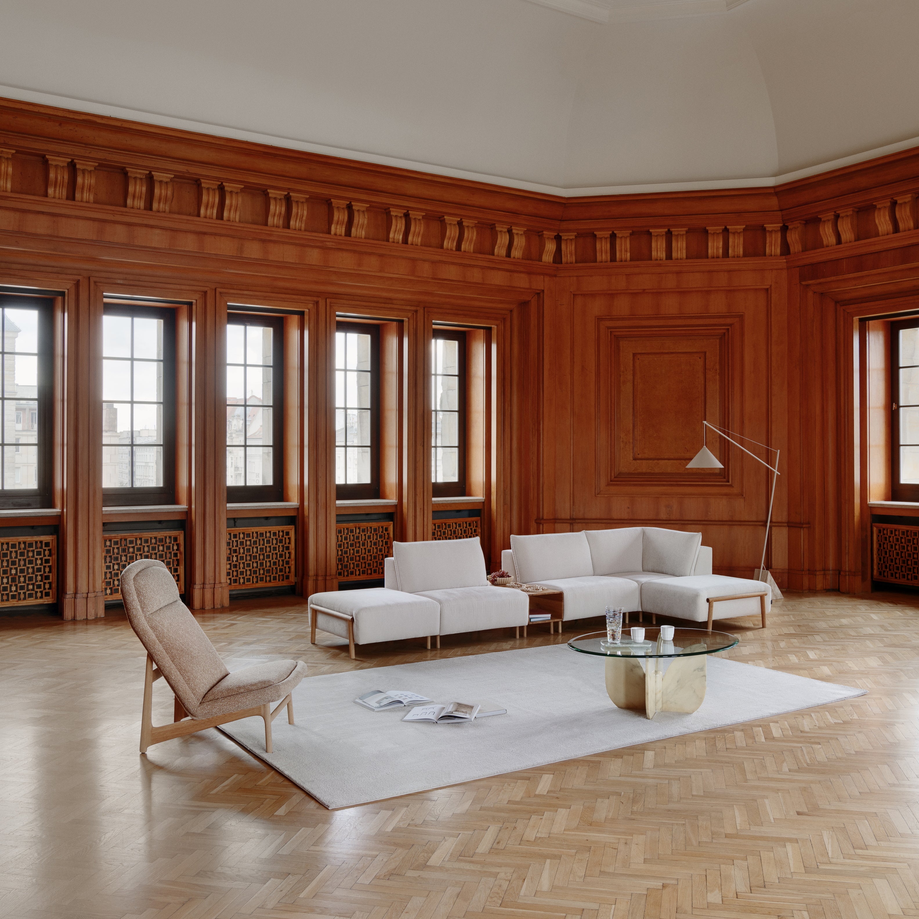 Fotelj z zankami, Material: Izbira materiala